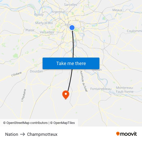 Nation to Champmotteux map