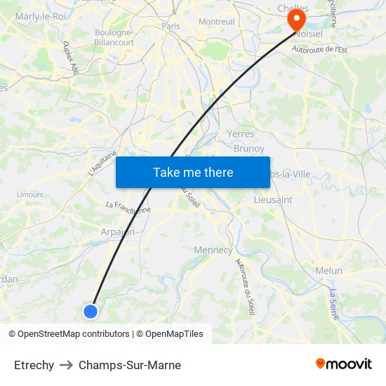 Etrechy to Champs-Sur-Marne map