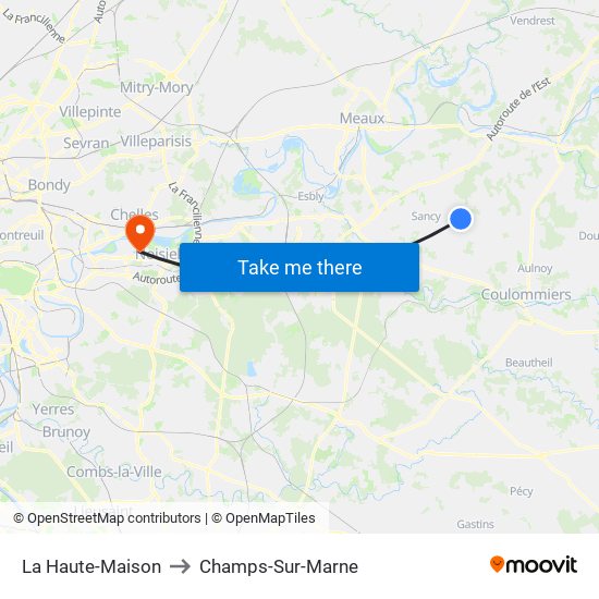La Haute-Maison to Champs-Sur-Marne map