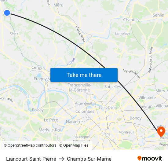 Liancourt-Saint-Pierre to Champs-Sur-Marne map