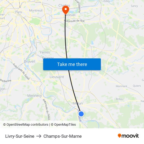 Livry-Sur-Seine to Champs-Sur-Marne map