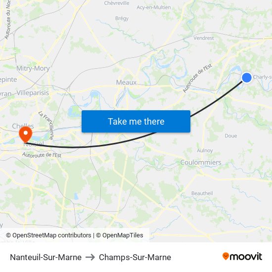 Nanteuil-Sur-Marne to Champs-Sur-Marne map