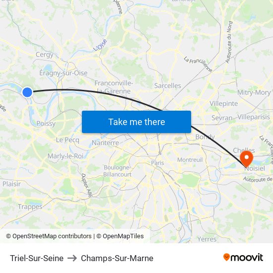 Triel-Sur-Seine to Champs-Sur-Marne map
