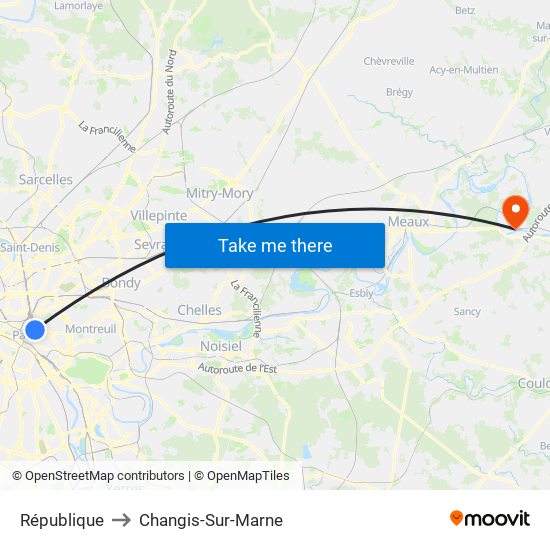 République to Changis-Sur-Marne map