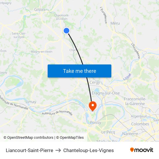 Liancourt-Saint-Pierre to Chanteloup-Les-Vignes map