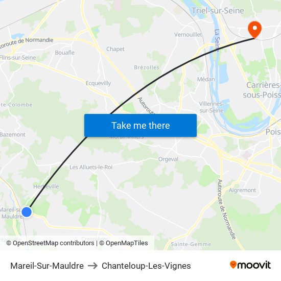 Mareil-Sur-Mauldre to Chanteloup-Les-Vignes map