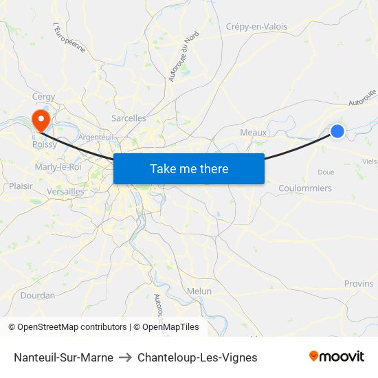 Nanteuil-Sur-Marne to Chanteloup-Les-Vignes map