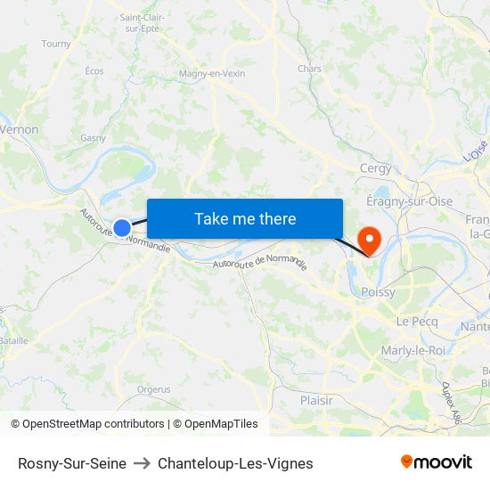 Rosny-Sur-Seine to Chanteloup-Les-Vignes map