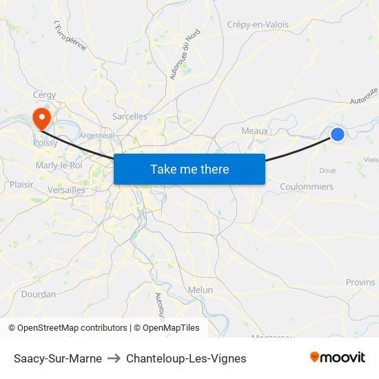 Saacy-Sur-Marne to Chanteloup-Les-Vignes map