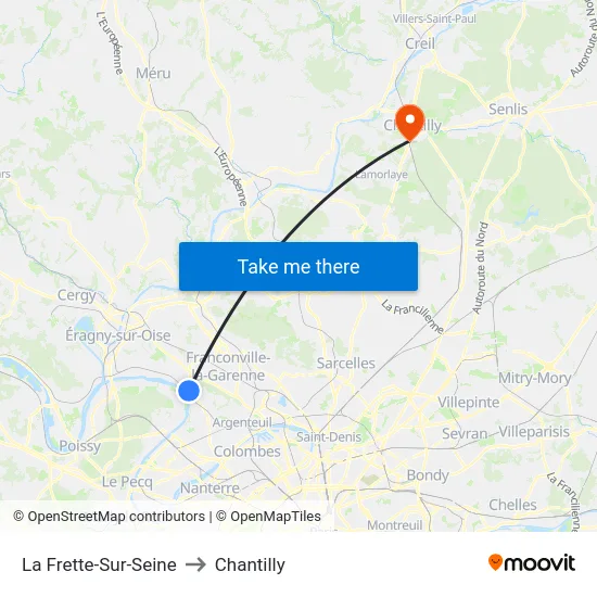 La Frette-Sur-Seine to Chantilly map