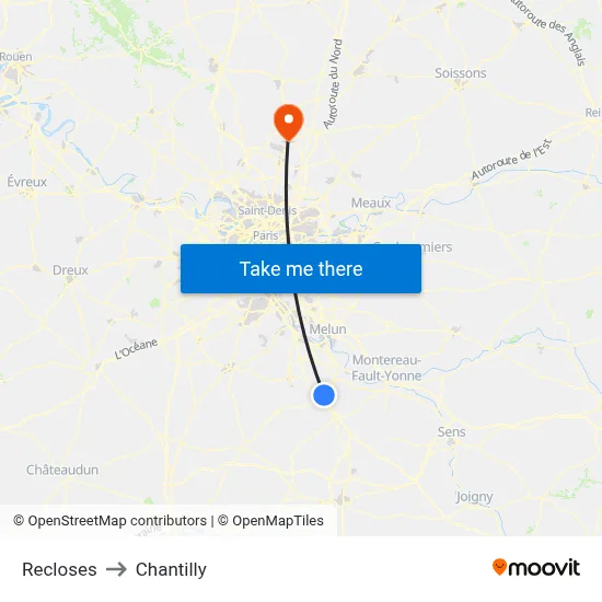 Recloses to Chantilly map
