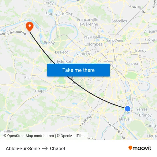Ablon-Sur-Seine to Chapet map