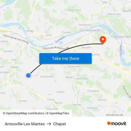 Arnouville-Les-Mantes to Chapet map