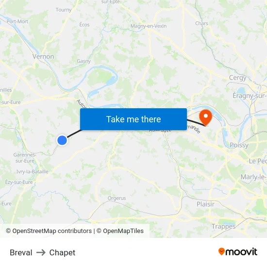 Breval to Chapet map