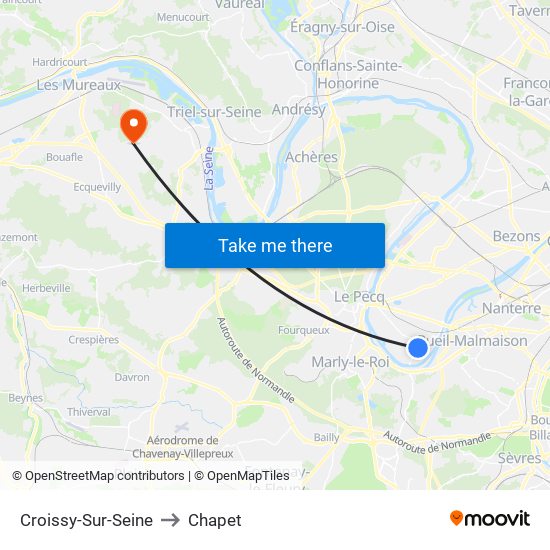 Croissy-Sur-Seine to Chapet map