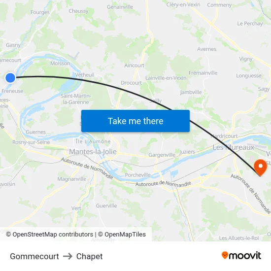 Gommecourt to Chapet map