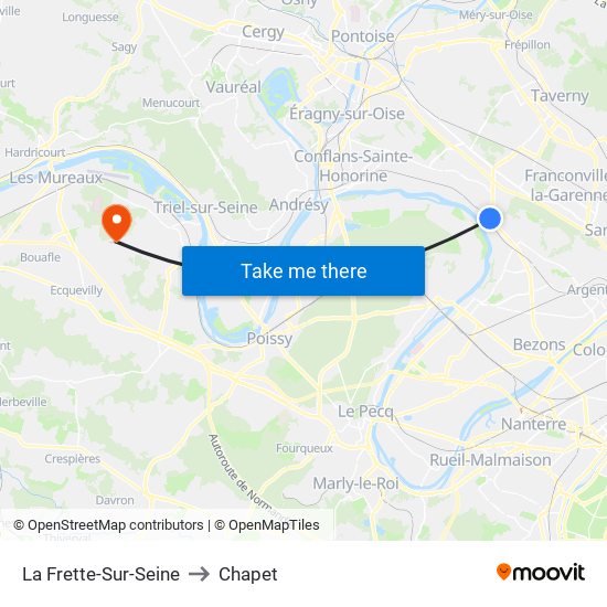 La Frette-Sur-Seine to Chapet map