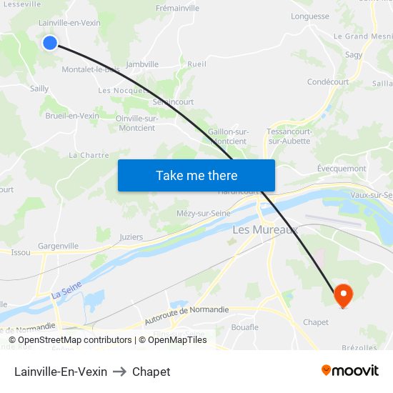 Lainville-En-Vexin to Chapet map