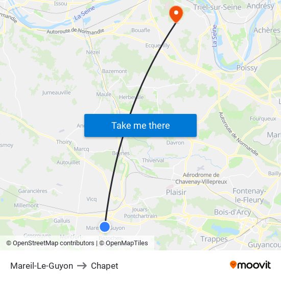 Mareil-Le-Guyon to Chapet map