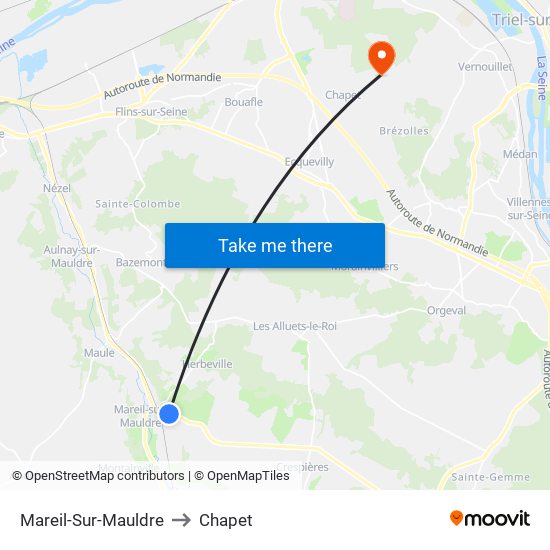 Mareil-Sur-Mauldre to Chapet map