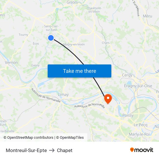 Montreuil-Sur-Epte to Chapet map