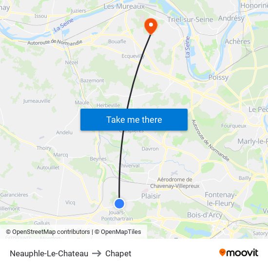 Neauphle-Le-Chateau to Chapet map