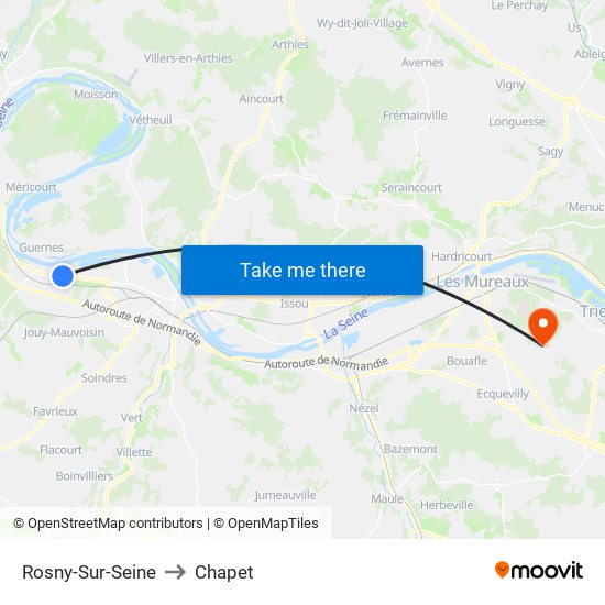 Rosny-Sur-Seine to Chapet map