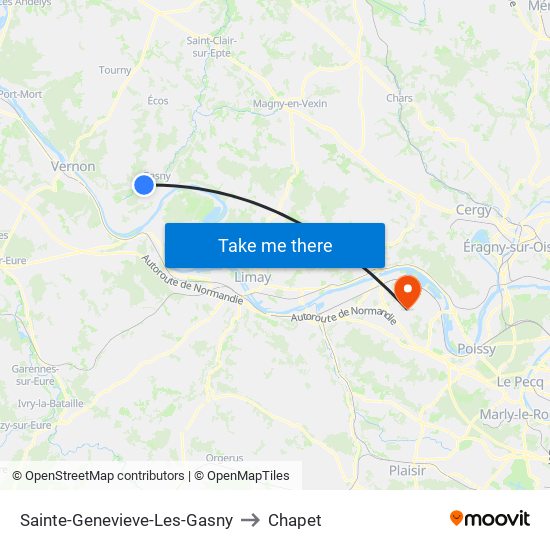 Sainte-Genevieve-Les-Gasny to Chapet map