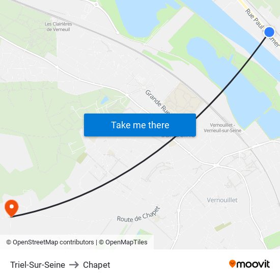 Triel-Sur-Seine to Chapet map