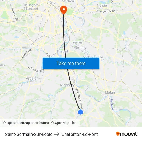 Saint-Germain-Sur-Ecole to Charenton-Le-Pont map