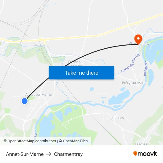 Annet-Sur-Marne to Charmentray map