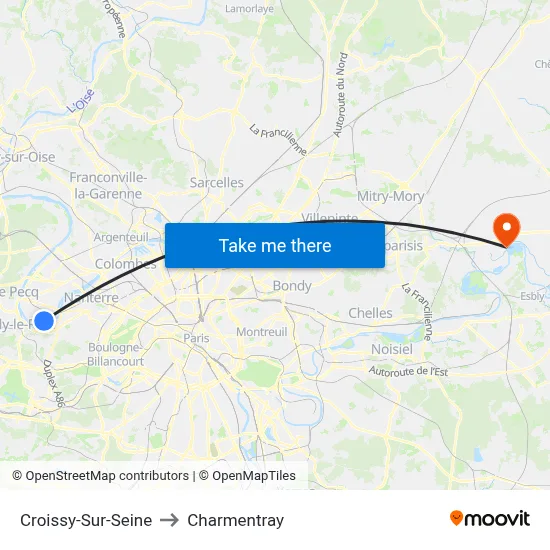 Croissy-Sur-Seine to Charmentray map