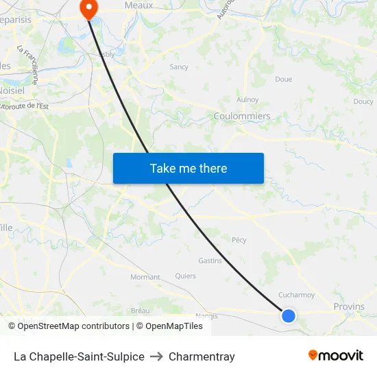 La Chapelle-Saint-Sulpice to Charmentray map