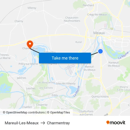 Mareuil-Les-Meaux to Charmentray map