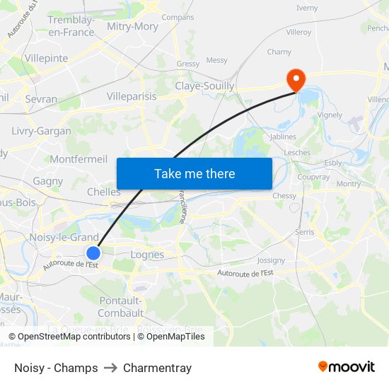 Noisy - Champs to Charmentray map