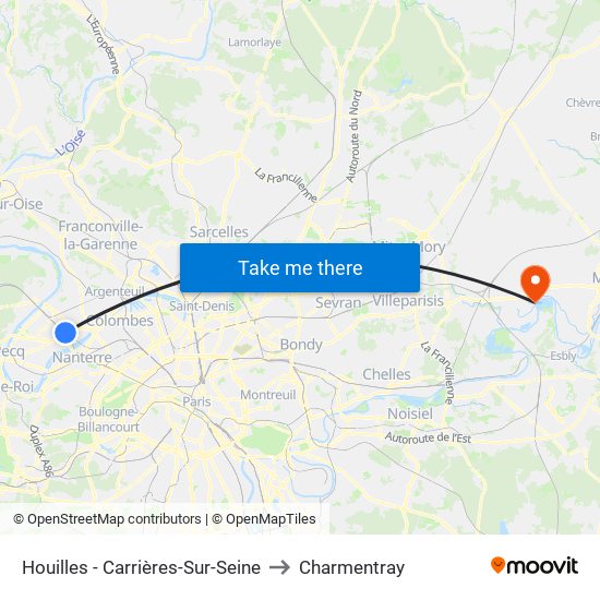 Houilles - Carrières-Sur-Seine to Charmentray map