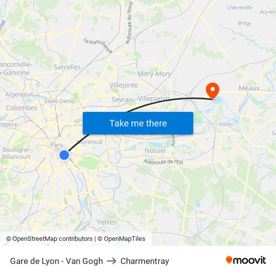 Gare de Lyon - Van Gogh to Charmentray map