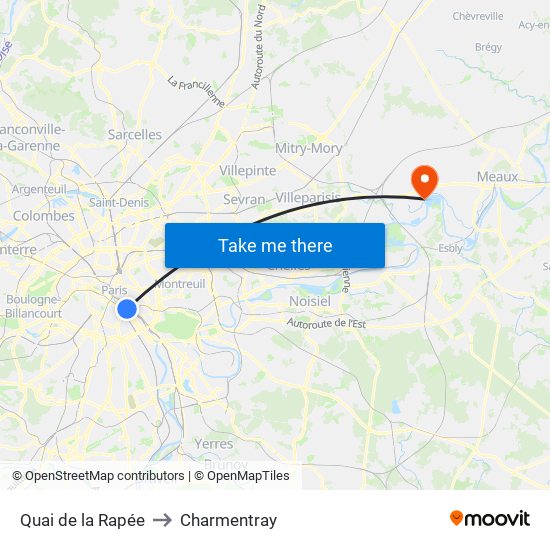 Quai de la Rapée to Charmentray map