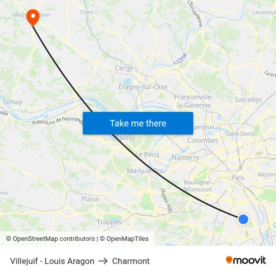 Villejuif - Louis Aragon to Charmont map