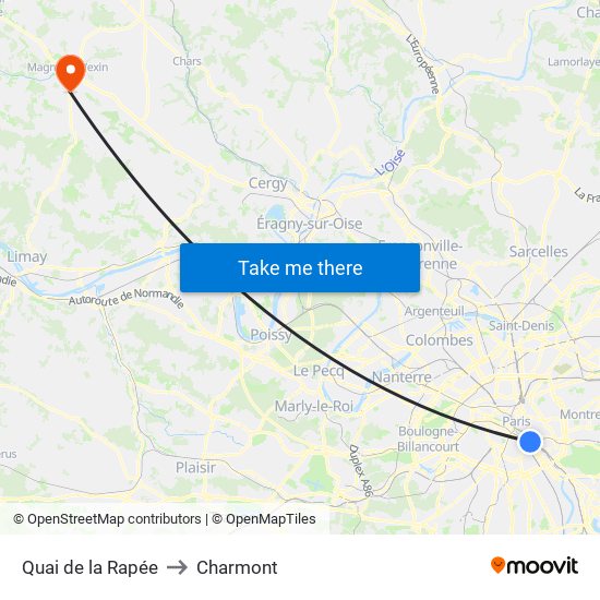 Quai de la Rapée to Charmont map