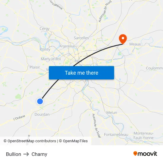 Bullion to Charny map