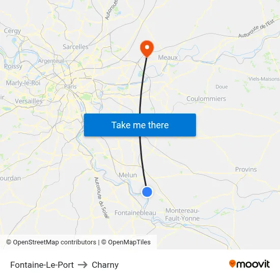 Fontaine-Le-Port to Charny map