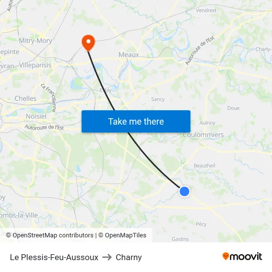 Le Plessis-Feu-Aussoux to Charny map