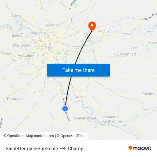 Saint-Germain-Sur-Ecole to Charny map
