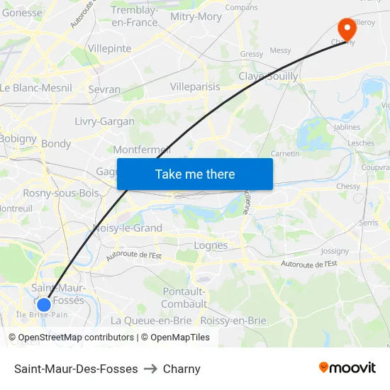 Saint-Maur-Des-Fosses to Charny map