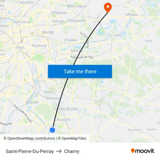 Saint-Pierre-Du-Perray to Charny map