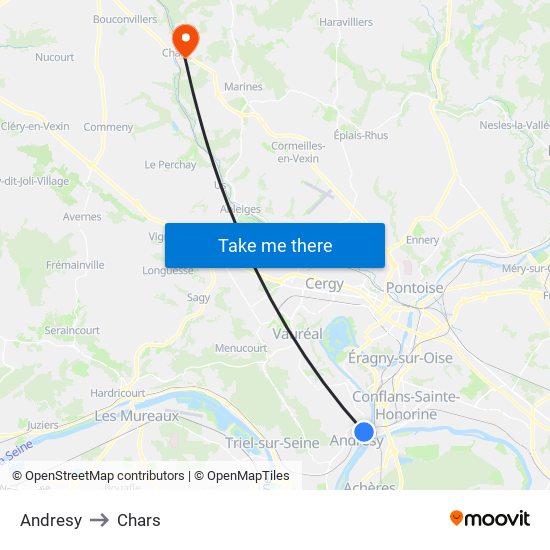 Andresy to Chars map