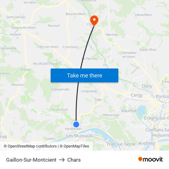 Gaillon-Sur-Montcient to Chars map