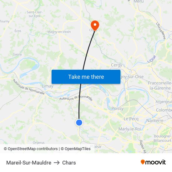 Mareil-Sur-Mauldre to Chars map