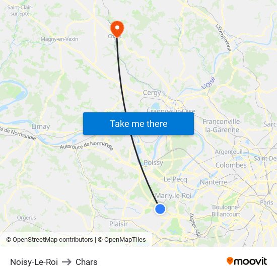 Noisy-Le-Roi to Chars map